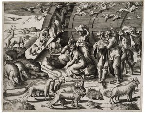 Noah Leaving the Ark, 1544 by Giulio Bonasone