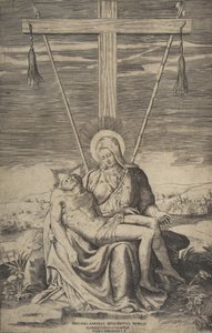 Pieta under the Cross of Golgatha