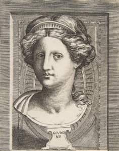 Sculpted Head of Juno by Giulio Bonasone