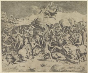 Battle of the Milvian Bridge by Giulio Bonasone