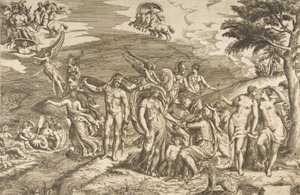 The Judgment of Paris, ca. 1550-60 by Giulio Bonasone
