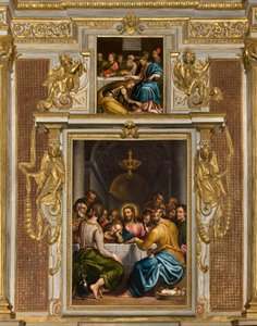 Chapel of the SS Sacramento, Second span north side, Giulio Campi, Last Supper 1569, Giulio Campi, Supper in Simone