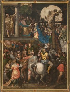 Wall opposite the counterfacade of the south transept, Triumph of Mordecai 1567