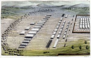 Camps of Germans and Romans - in 