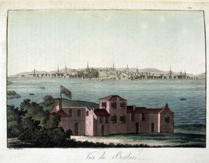 View of the City of Boston - in The Old and Modern Costume, by Dr. Jules Ferrario, ed. Milan by Giulio Ferrario