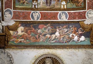 Camera delle Aquile, frieze depicting the battle between the Greeks and the Amazons: (detail)