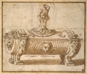 Design for a sweetmeat box by Giulio Romano