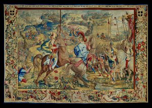 The History of Scipio: The Battle on the Plateau, Fourth Piece of the Tapestry by Giulio Romano