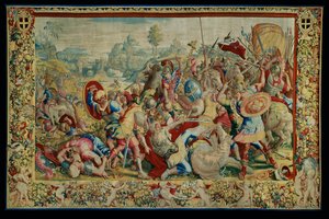 The History of Scipio: The Battle of the Ticinus, First Piece of the Tapestry by Giulio Romano