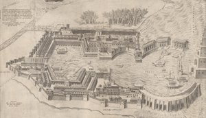 Speculum Romanae Magnificentiae: Birdseye View of the Port of Rome, 1554