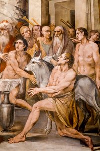 Numa Pompilius Instituting the Cult of the Vestals (detail)