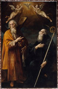 Representation of Saint Andre and Saint Benedict of Nursie by Giuseppe Cesari