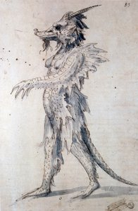Costume Design for a Dragon by Giuseppe Arcimboldi