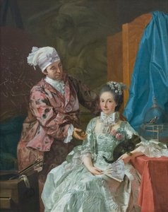 Self Portrait with Wife by Giuseppe Baldrighi
