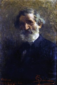Portrait of Giuseppe Verdi (1813-1901), Italian composer by Barbaglia. Conservatorio G. Verdi. Milan