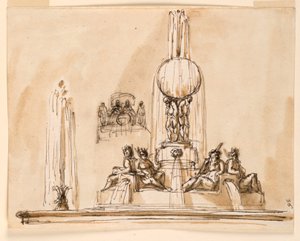 Elevation of a Fountain by Giuseppe Barberi