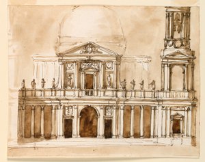 Elevation of a Church by Giuseppe Barberi