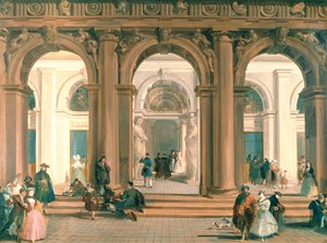 The Entrance to the Biblioteca Marciana, the Piazzetta, Venice