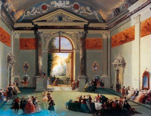 Venetian Conversation by Giuseppe Bernardino Bison