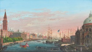 View of the Grand Canal, Venice, with the Palazzo Ducale and the Salute
