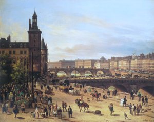 The Flower Market, the Clock Tower, the Pont au Change and the Pont Neuf