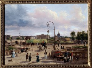 View of the Place Louis XVI (Place de la Concorde) by Giuseppe Canella