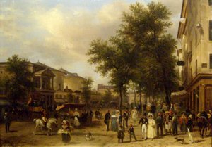 View of Boulevard Montmartre, Paris by Giuseppe Canella