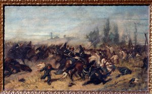 The Charge of the Madonna della Scoperta (Battle of Solferino and San Martino, June 24, 1859) by Giuseppe Fattori