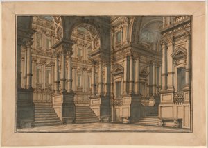 Stage Design: Palace Interior by Giuseppe Galli Bibiena