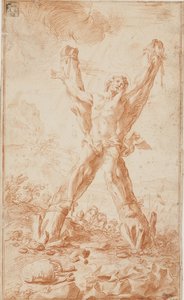Crucifixion of St Andrew (or St Pantaleon?)