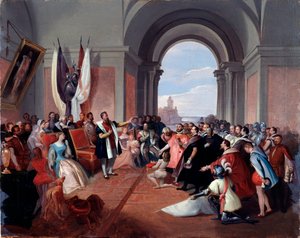 Andrea Doria refusing crown of Genoa by Giuseppe Isola