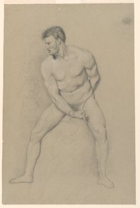 Academic Study of a Male Nude by Giuseppe Longhi
