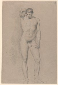 Academic Study of a Male Nude by Giuseppe Longhi