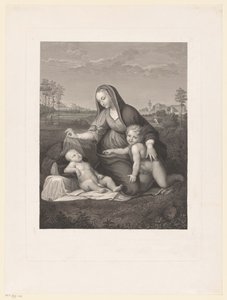 Mary with Child and the Young John the Baptist in a Landscape (Madonna del Velo)