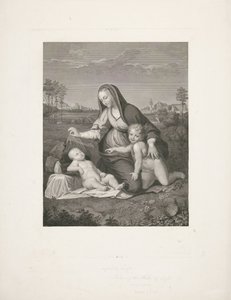 Mary with Child and Young John the Baptist in a Landscape (Madonna del Velo)