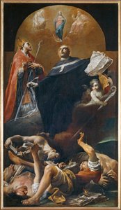 The Immaculate Conception with saints Anselm and Martin by Giuseppe Maria (1665-1747) Crespi