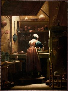 The Kitchen Girl by Giuseppe Maria Crespi