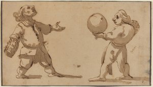 A Caricature with Ball Players