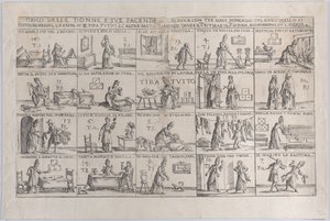 Game of Wives, and Their Chores by Giuseppe Maria Mitelli