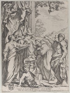 The Virgin Enthroned with Three Saints by Giuseppe Maria Mitelli