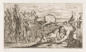 Trojans Sacrificing Animals to Neptune (The Wanderings of Aeneas) by Giuseppe Maria Mitelli
