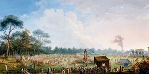 Celebration at the Cascine in honour of Ferdinand III, Games in the meadow of the Great Oak by Giuseppe Maria Terreni