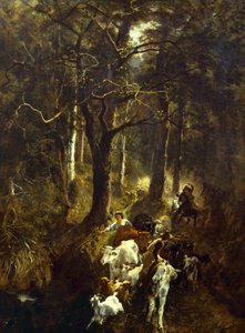 Grazing in Fontainebleau by Giuseppe Palizzi