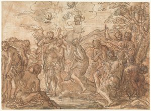Baptism of Christ in the Jordan by Giuseppe Passeri