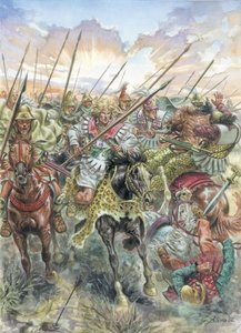 Alexander The Great leading his army