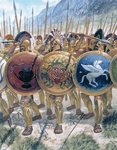Ancient Greece: The Advance of the Hoplites - Illustration by Giuseppe Rava by Giuseppe Rava