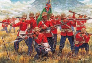 Soldiers of the British Empire at the Battle of Isandhlwana (Illustration) by Giuseppe Rava