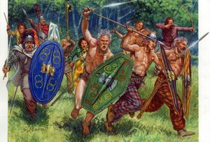 Antiquity: The Charge of Gaulish Warriors by Giuseppe Rava