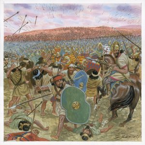 Battle between Persian and Median by Giuseppe Rava