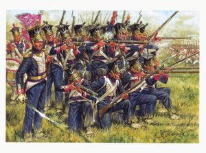 Polish Line Infantry at the Battle of Leipzig in October 1813 (Illustration by Giuseppe Rava)